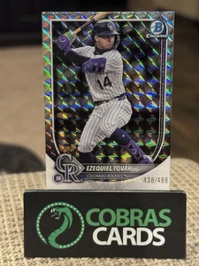 EZEQUIEL TOVAR 2025 BOWMAN CROMO BASEBALL RIFRATTORE GEOMETRICO #D/499 ROCKIES - Foto 1 di 2