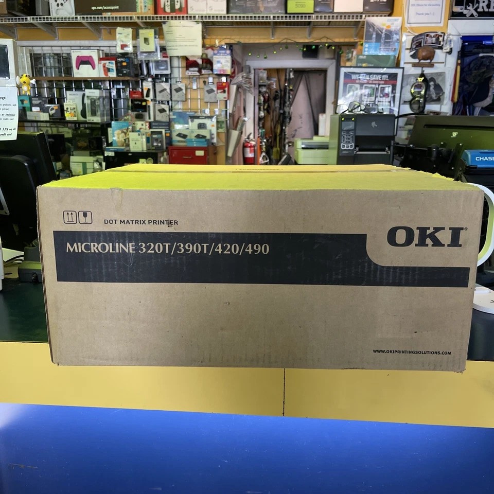 Oki MICROLINE 320 (62411601) Turbo 9 Pin Dot Matrix Printer - White - Image 1 of 4