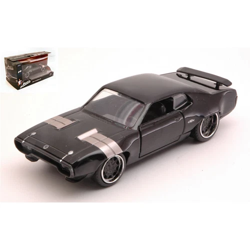 DOM'S PLYMOUTH GTX 1972 FAST & FURIOUS  BLACK 1:32 Jada Toys Movie Nouveau modèl - Photo 1/1