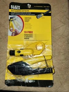 Klein Tools Pelacables Coaxiales y Crimpadora de Compresión Compacto Conector F - Imagen 1 de 3