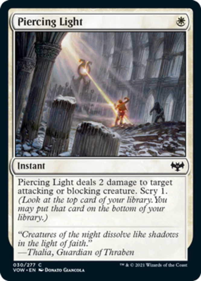 x1 Piercing Light - Innistrad: Crimson Vow - NM - MTG - Image 1 of 1