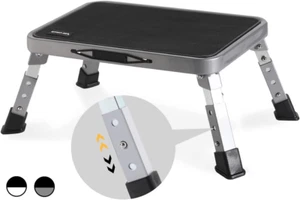 3 Levels Adjustable Folding Step Stools for Adults Sturdy Metal RV Step Stool - Picture 1 of 11