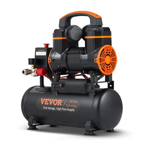 VEVOR Compresor de Aire de 8L 900W 2.2CFM@90PSI 70dB Ultra Silencioso sin Aceite - Imagen 1 de 12