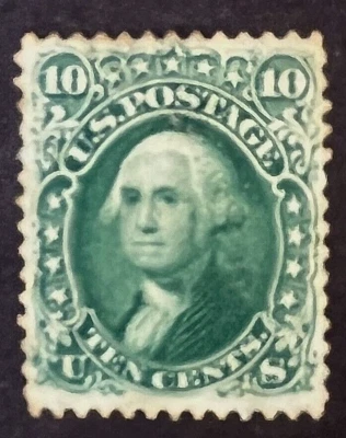 US STAMPS #68 10c WASHINGTON MINT NG 1861 cv $550 - Image 1 of 3