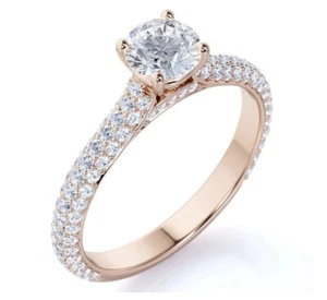 JeenMata 1,75 Ct Moissanit Verlobungsring - Größe 9,75 - Bild 1 von 9