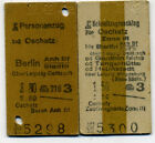 2 Fahrkarte Oschatz 1942 bis Berlin Anh Bf &#252;ber Leipzig Delitzsch DR Personenzug