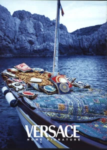 1995 Versace: Home Signature Boat Pillows Vintage Print Ad - Picture 1 of 1