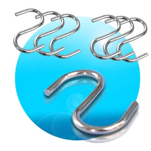 1/4/8/12/16/20/24 x -S- HAKEN Fleischerhaken Metallhaken Küchenhaken Shaken 9,5 - Bild 1 von 3