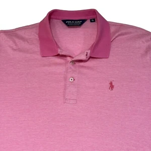 Polo Golf Ralph Lauren Short Sleeve Pink Striped Pattern Shirt XL Point O' Woods - Picture 1 of 11