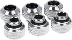 Alphacool Eiszapfen 12mm HardTube Compression Fitting G1/4 - Knurled - Sixpack - Picture 1 of 3
