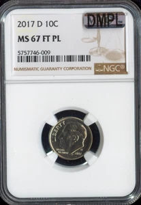 2017 D Roosevelt Dime NGC MS 67 FT PL MAC DMPL QUALITY✔️ - Picture 1 of 2