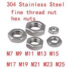 M7 M9 M11 M13 M15-M25 304 Stainless Steel Fine Thread Hexagon Nuts Hex Thin Nut