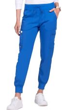Grey's Anatomy Scrubs Women's 7 Pocket Rib Trim Jogger Size Large Royal Blue