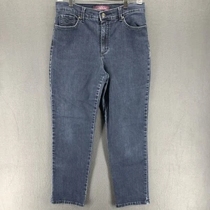 Pantalones de mezclilla para mujer Gloria Vanderbilt azules Amanda talla 10 cortos lavado oscuro - Imagen 1 de 7
