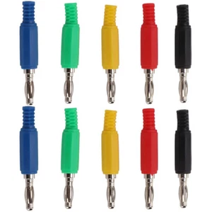 Enchufe de plátano niquelado cobre 10 piezas 4 mm + protección de cola roscada giratoria - Imagen 1 de 13
