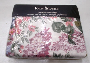 NEW Ralph Lauren Allison Floral Roses Queen Fitted Sheet French Country Cottage - Picture 1 of 5
