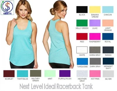 Camiseta sin mangas Next Level 1533 Ideal Racerback para mujer N1533 XS S M L XL 2XL talla NUEVA VENTA Foto 1 de 2