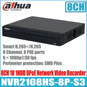 Dahua NVR2108HS-8P-S3 8 CH 1 SATA Compact 1U 1HDD 8PoE Network Video Recorder - Picture 1 of 5