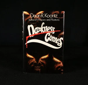 1984 Darkness Comes Dean R Koontz First Ed Dustwrapper - Imagen 1 de 7