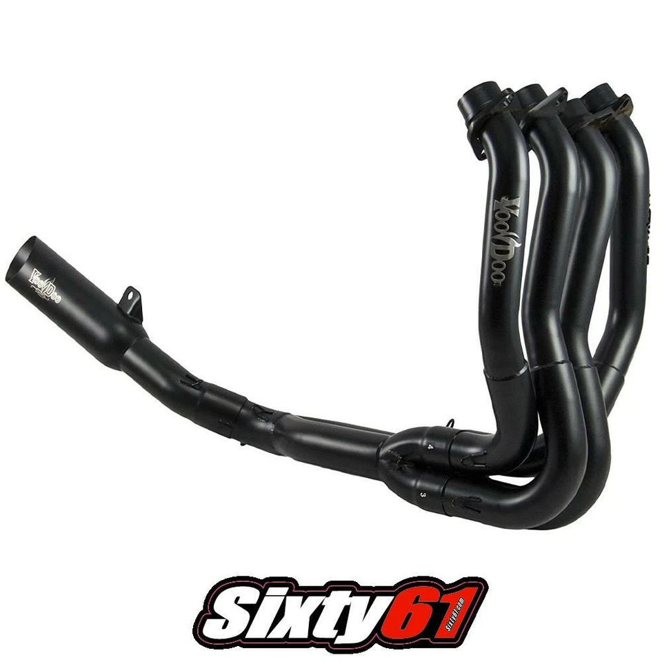 Escape vudú ZX14 ZX14R 2006-2024 2025 Kawasaki 4:1 sistema completo Shorty negro Foto 1 de 2