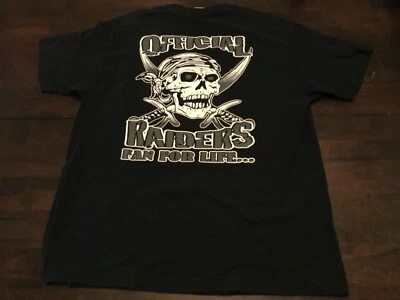RAIDERS FOOTBALL OFFICIAL FAN FOR LIFE T-SHIRT ( MENS X-LARGE ) BLACK PREOWNED  - Image 1 of 4