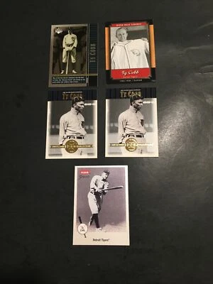 Lote de 5 cartas TY COBB HOF DETROIT TIGERS (mazo superior, grandes de la flota) casi nuevo Foto 1 de 3