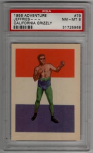 1956 Adventure Jim Jeffries California Grizzly #79 PSA 8 - Picture 1 of 2