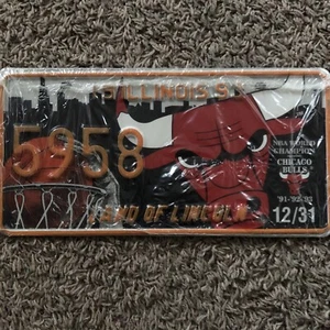 Illinois Chicago Bulls Threepeat Champions 1993 placas nuevas en paquete - Imagen 1 de 3