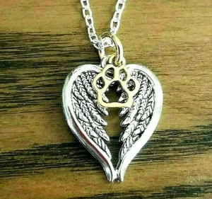 Pet In Memory Necklace, Dog Loss, Rainbow Bridge, Cat Loss, Pet Memorial Gift - Picture 1 of 4