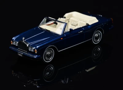 TG GFCC 1:64 Blue 1993 Corniche IV Drophead Convertible Model Diecast Metal Car - Image 1 of 3