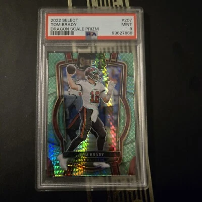 2022 Panini Select - psa 9 Club Level Dragon Scale Prizm #207 Tom Brady /89 - Image 1 of 2