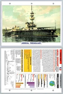 Amiral Trehouart - 1893 - Capital Ships - Atlas Warships Maxi Card - Picture 1 of 1