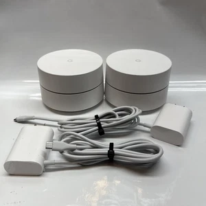 Google Nest Wifi AC-1304 MESH Router Wifi Con Adaptador de Corriente Paquete X 2 Sin Probar - Imagen 1 de 4
