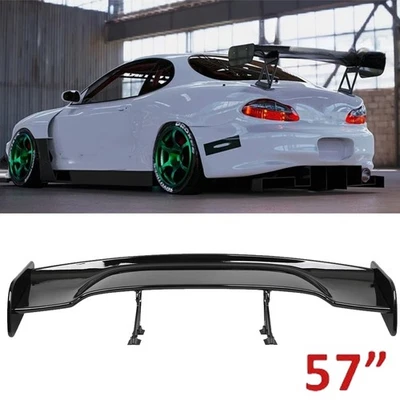 57" Rear Spoiler Wing For Hyundai Tiburon 97-08 Truck GT+Style/ Glossy Black - Image 1 of 4