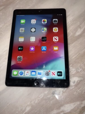 Apple iPad Air 1st Gen 128GB Wi-Fi + Cellular – Space Gray ME898LL/A iOS 12.5.7 - Image 1 of 4
