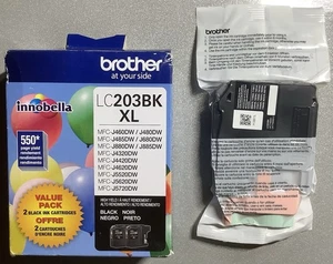 3 Original Brother Tintenpatronen schwarz 2 LC203BK XL 2026 hohe Reichweite + 1 LC203BK - Bild 1 von 2