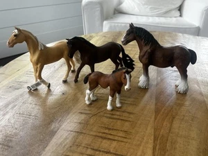 Schleich Horse Figures Lot Of 4 Horses Collectable - Picture 1 of 5