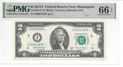 2017A* MINNEAPOLIS STAR $2 FRN PMG 66 EPQ Gem Uncirculated (1st Print Release) - Image 1 of 4