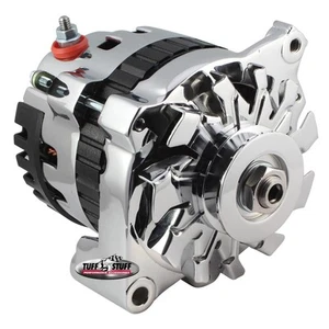 Tuff Stuff 7937AST GM Racer Alternator, 1 Wire/OEM Hookup, Chrome - Picture 1 of 5