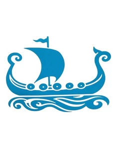 Viking Long Boat Decal Sticker LARGE window car wall art Norse pagan ship Ocean - Picture 1 of 12