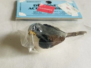 De colección Artesanal Pájaros Con Cable Nuevo Con Etiquetas Pluma Flocada Nicole Mangelsens - Imagen 1 de 4