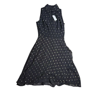 Vestido White House Black Market ponto dourado sem mangas gola simulada tamanho 00 $160 - Imagem 1 de 4