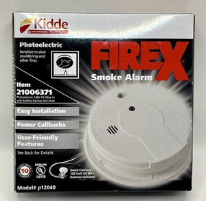 Kidde P12040 Interconnect Photoelectric Smoke Alarm - 21006371 New - Picture 1 of 5