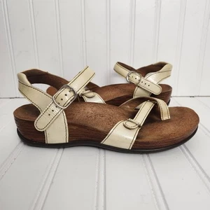 SAS Womens Size 7M Ivory Cream Pampa Toe Loop Comfort Strappy Leather Sandals - Picture 1 of 13