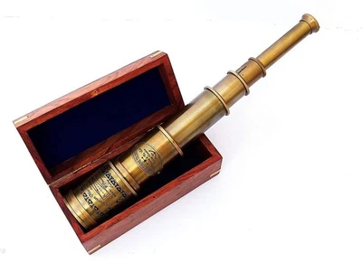 Vintage Brass Telescope Victorian 1915 | Martine | Antique | Full Functional | - Image 1 of 4
