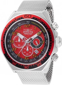 Rojo Dial Fecha Plata Cuarzo Hombre 50.00 Luminoso Invicta Carreras 47900 Nuevo - Imagen 1 de 7
