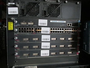 Cisco WS-C4006 Switch Router Chassis 1x WS-X4013, 1x WS-X4148-RJ, 3x WS-X3006-GB - Afbeelding 1 van 1