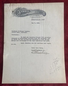 Vintage 1926 berühmte Hardwarefirma von Springdale Arkansas AR Briefkopf Papier - Bild 1 von 3
