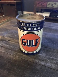 Gulf Gulflex Wheel Bearing Grease Vintage Can - Picture 1 of 2