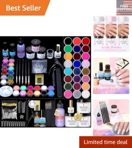 Complete 96PC Acrylic Nail Kit - 24 Glitter Colors & Everything You Need - Picture 1 of 10